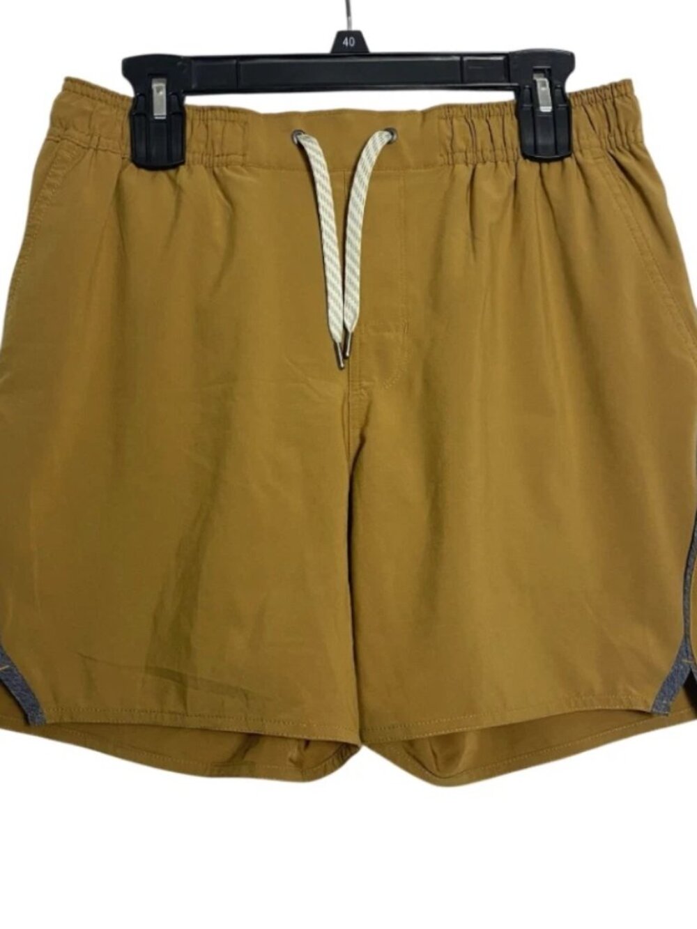 Vuori Mens Brown Athletic Lined Workout Training Running Performance Short Large